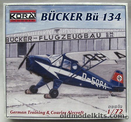 Kora 1/72 Bucker Bu-134 Light Aircraft, 7247 plastic model kit